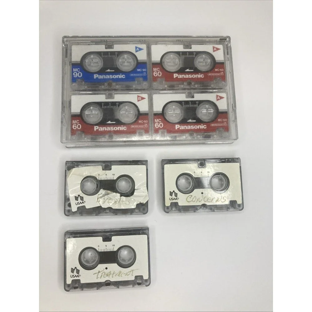Sony Voice Recorder AS IS UNTESTED M-540V PARTS Or Repair With 7 Pre-owned Tapes